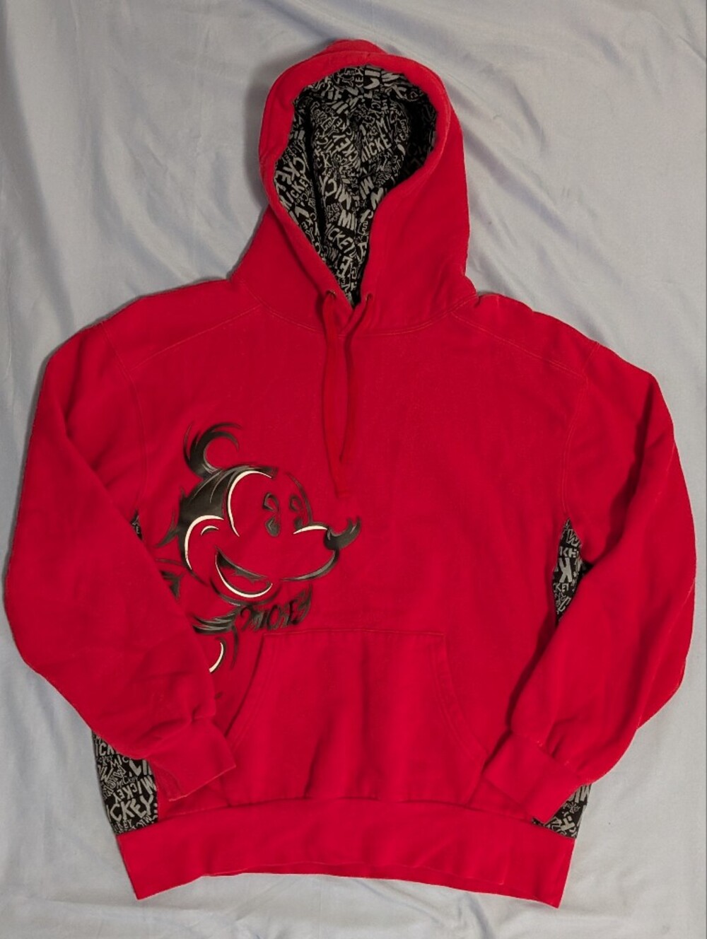 Vintage Disneyland Resort Men's Red Pull Over Hoodie Jacket Size L
